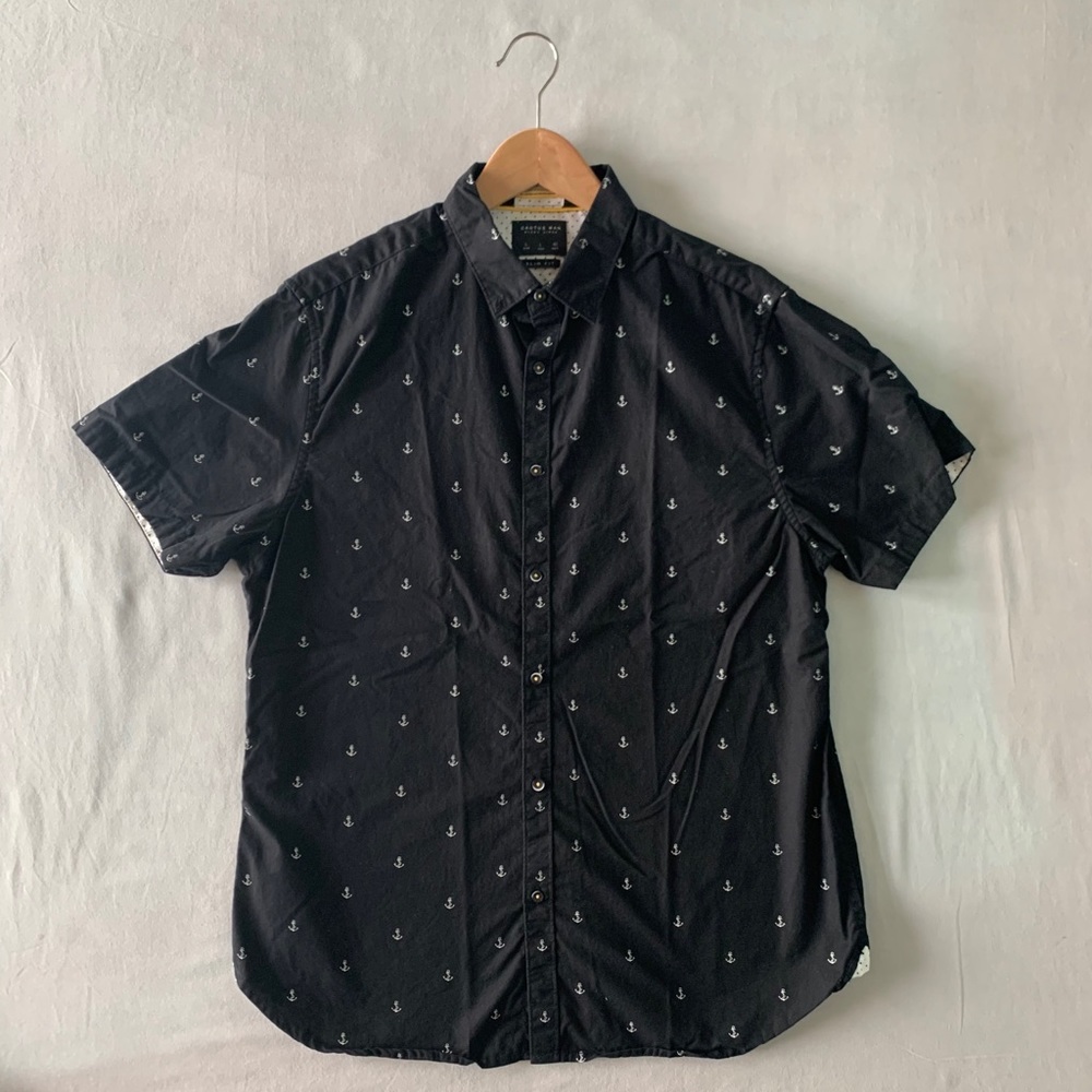 Cactus Man slim fit button down shirt, large